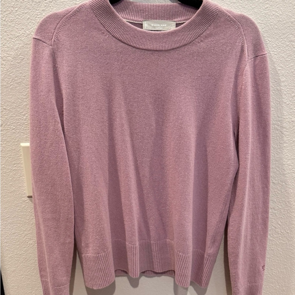 Everlane Women's Lavender Crew Neck Cashmere Sweater